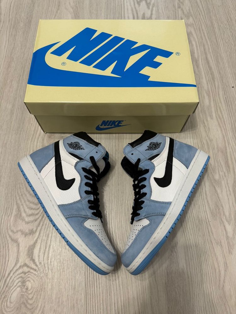 Adidasi Air Jordan 1 High OG University Blue PIELE Naturala 2025 | NOU