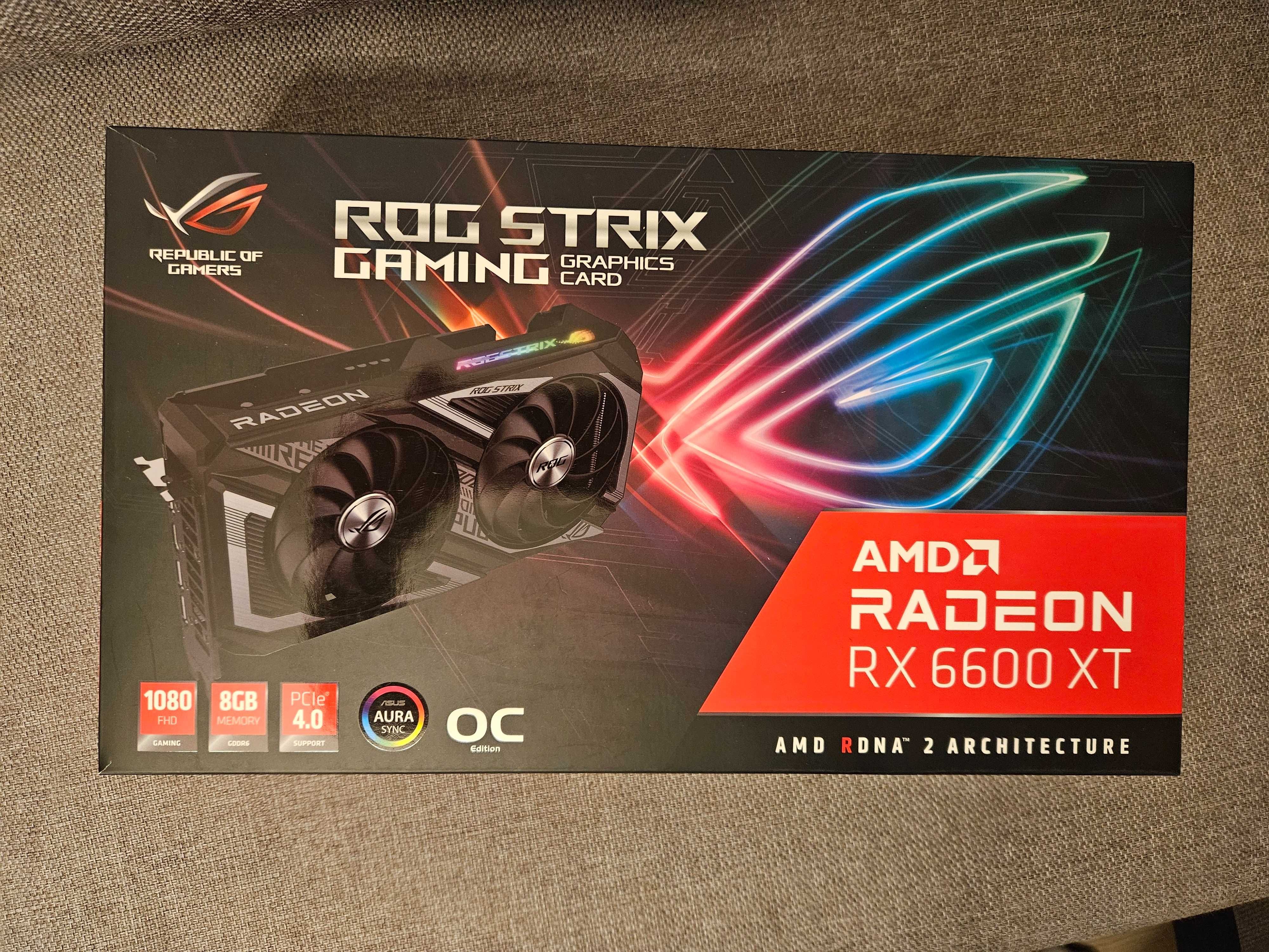 Placa video ASUS ROG Strix Radeon RX 6600 XT, 8GB GDDR6, 128-bit