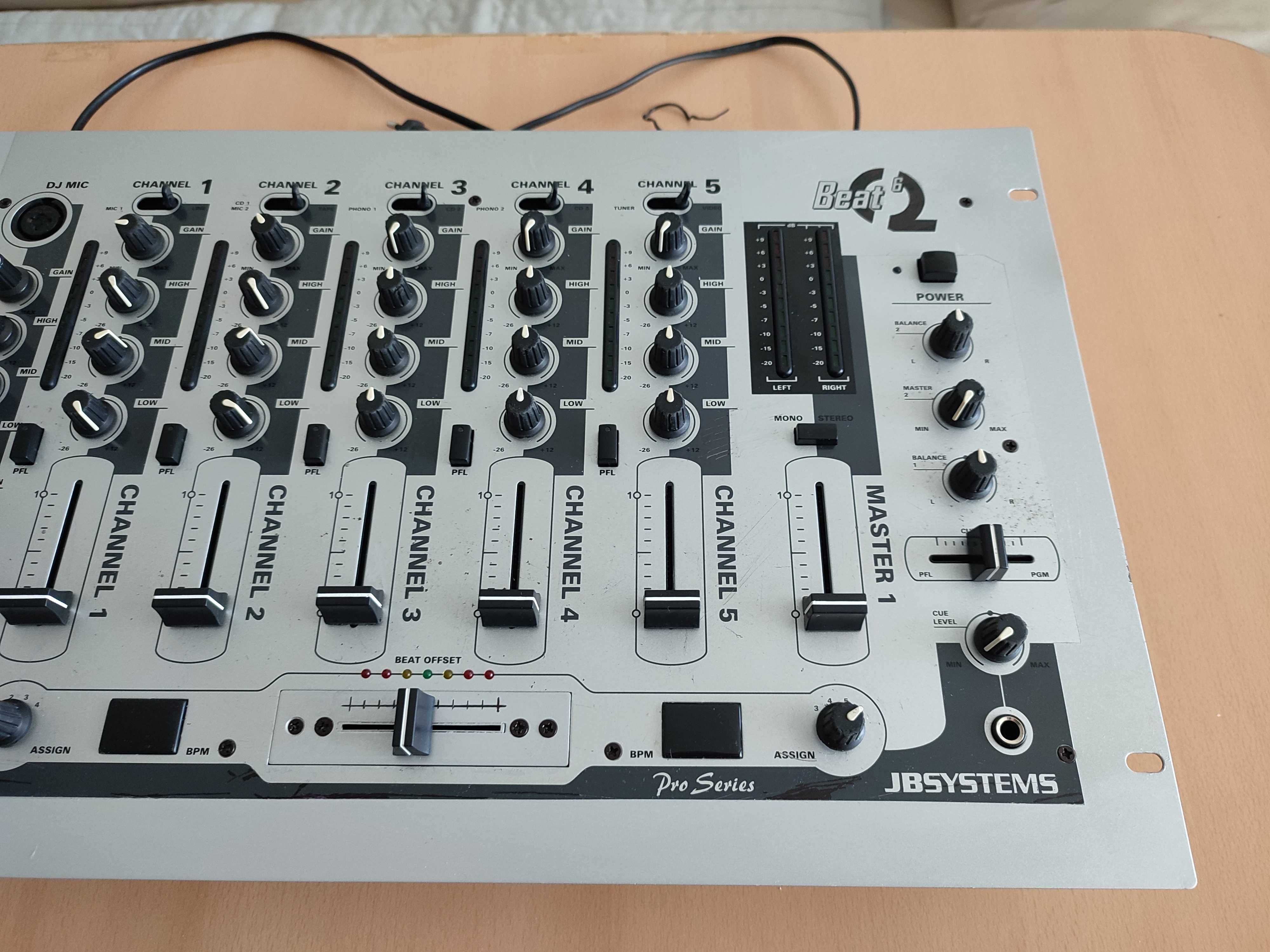 Пулт смесител професионален DJ миксер JB-Systems Beat 6