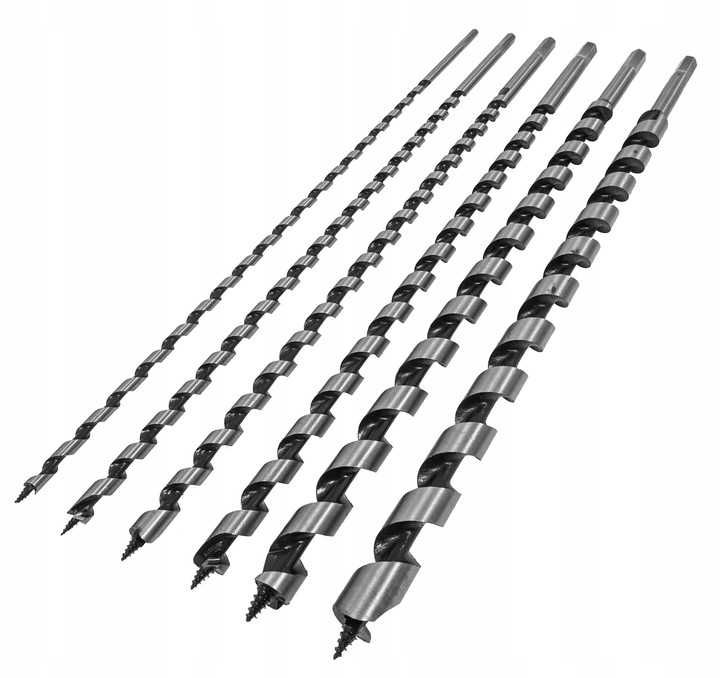 Set 6 burghie lemn 6-18mm lungi 460mm (V05077)