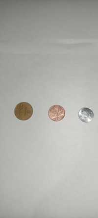 3 монеты Словакии.1 Крона,50 Геллеров,10 Геллеров