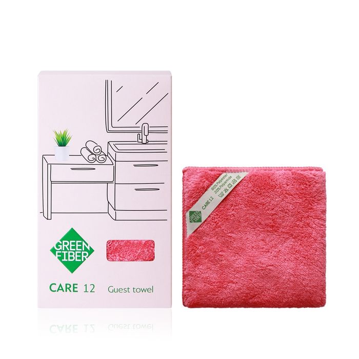 Полотенце гостевое Green Fiber CARE 12, коралловое