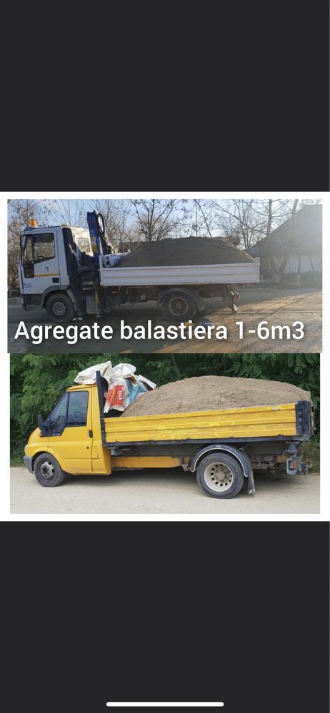 Transport nisip ,balast ,piatra ,servicii transport macara