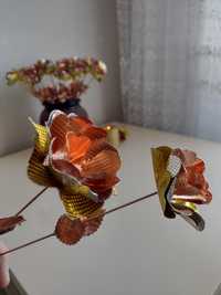 сватбен декор изкуствено цвете метално цвете