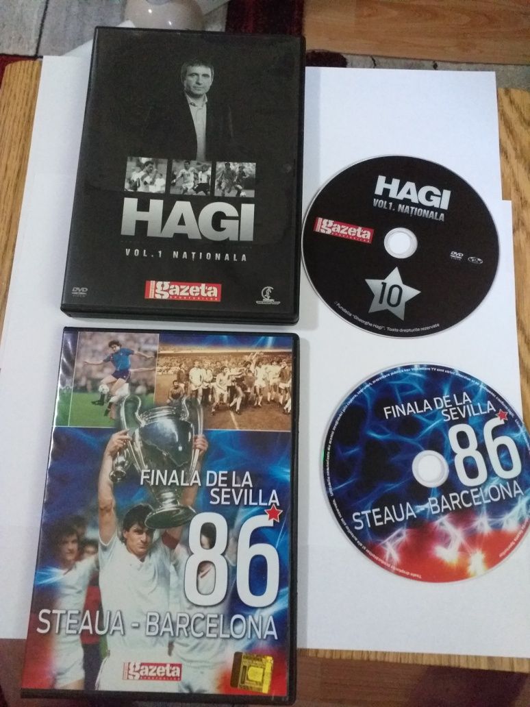 Vand 2 dvd originale la pret de 50 lei bucata : Hagi vol 1; Sevilla 86
