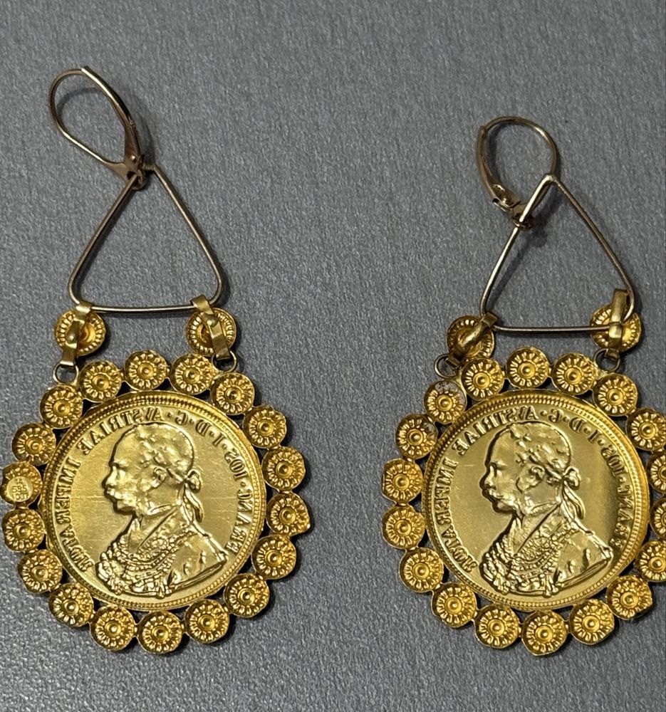 Vand cercei auru 14k
