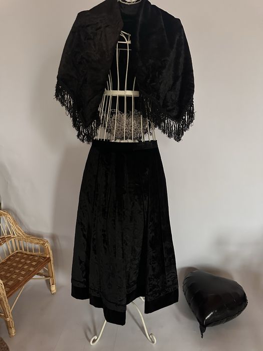 Fusta de catifea midi