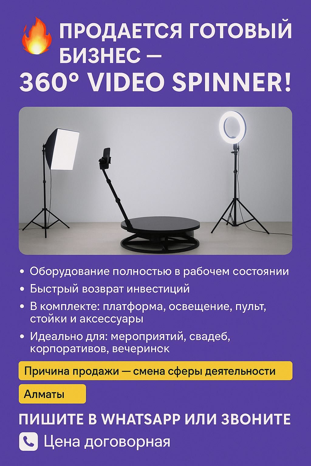 Продается готовый бизнес видео спиннер 360