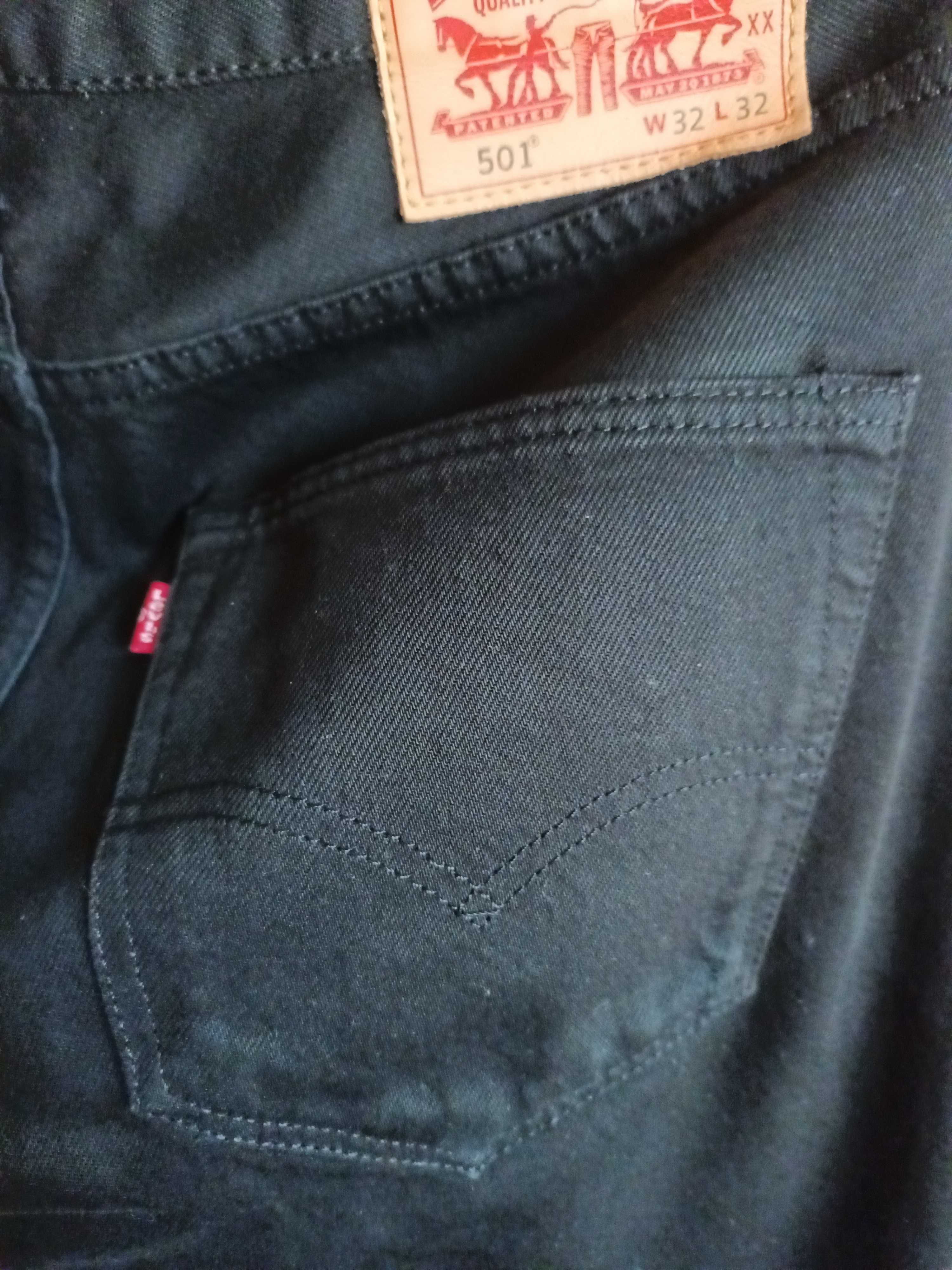 Jeans blugi originali autentici barbati negru Levi's 501 32x32