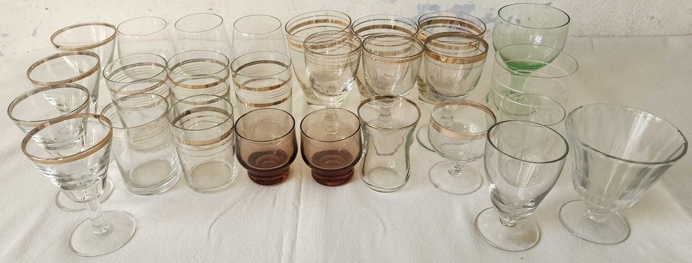 Рюмки и стаканчики стеклянные, советские, цена за все