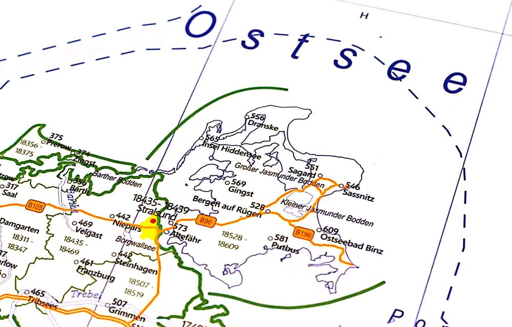 Harta Germania cu cod postal 84x114 cm