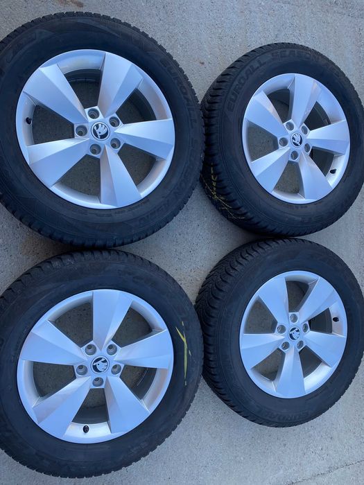 Jante originale Skoda 17 cu anvelope de iarna