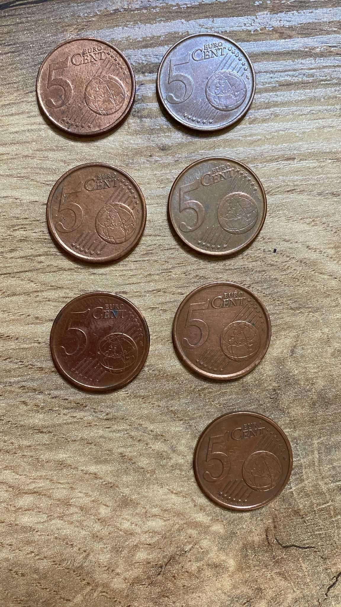 Monede 5 eurocent , 1999 si 2002