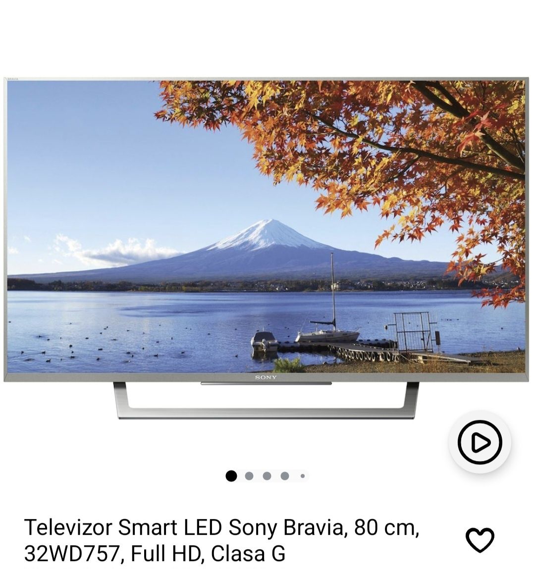 Televizor Smart LED Sony Bravia, 80 cm, 32WD757, Full HD,