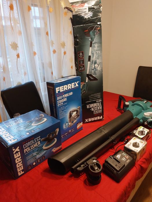 Lot unelte FERREX pe baterie, noi