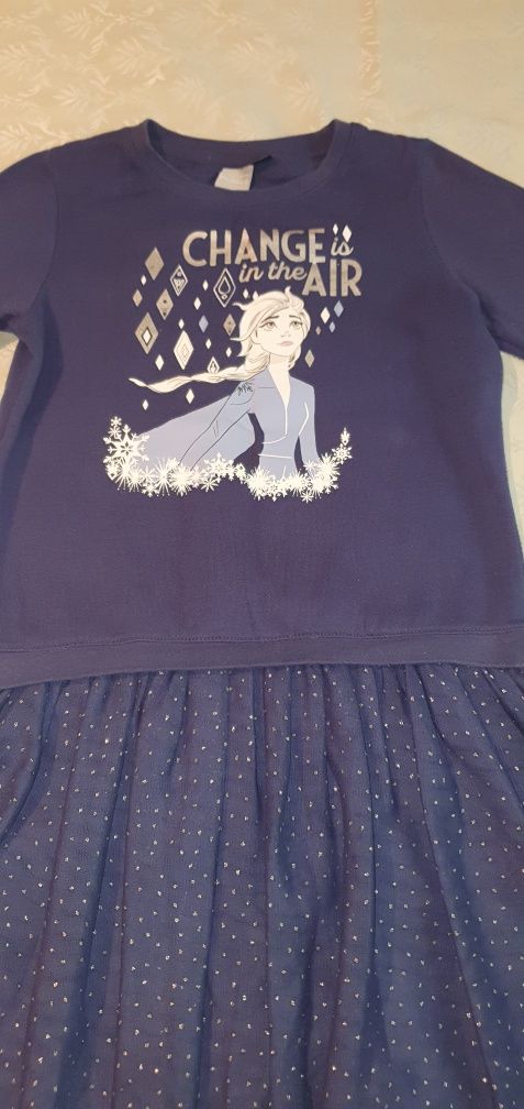 ELSA  Frozen 2 Rochie cu bluza din bumnac  8-10 ani de la Disney ca no