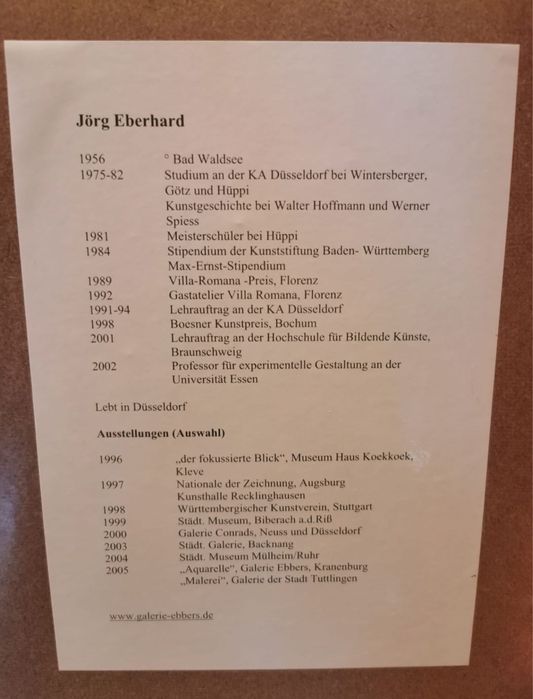 Антикварна Картина на Еберхард ,, Нещата и техните кубчета “ 2001 г.