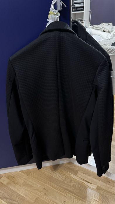 Blazer Armani Exchange negru cu gluga detasabila