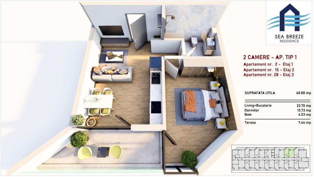 Rate 3 ani | Ansamblu Nou Mamaia Nord | Apartamente la 2 pasi de plaja