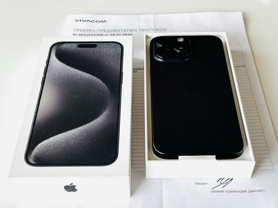 Iphone 15 Pro Max 256GB Black Titanium Гаранция