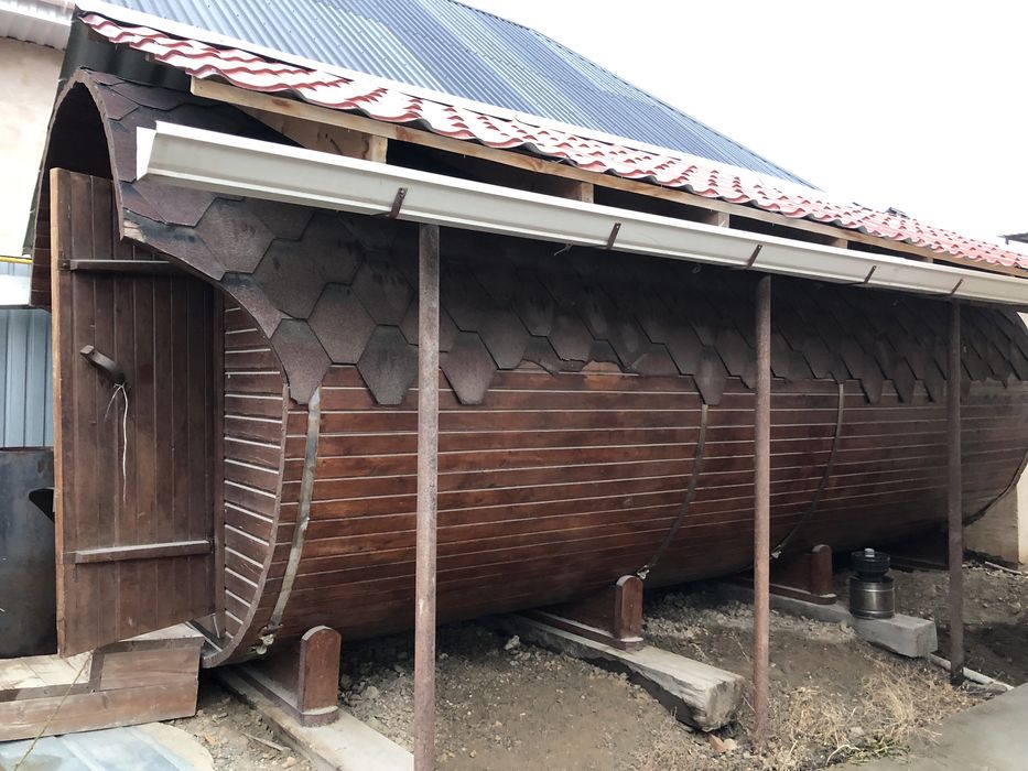 Баня из сруба , деревянная , переносная