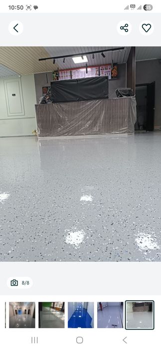 Наливной пол. Эпоксидный краска для бетон