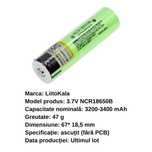 Acumulatori Litokala 18650  3,7v,  ,  3200- 3400amperaj real, Litokala
