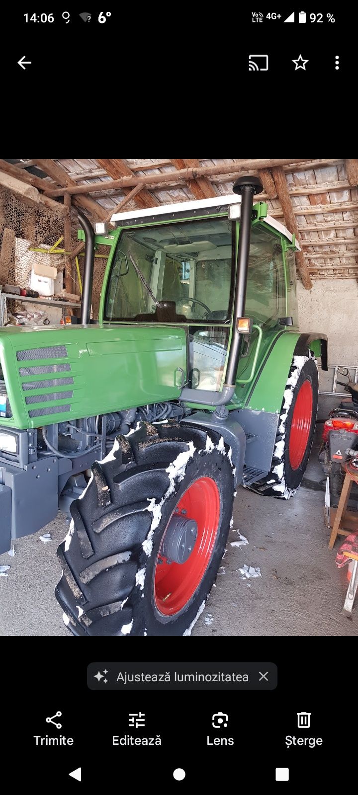 Tractor fendt 308 C și combinator rabatabil 4.2 m