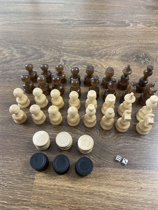 Set piese Sah și table lemn noi dimensiune mare