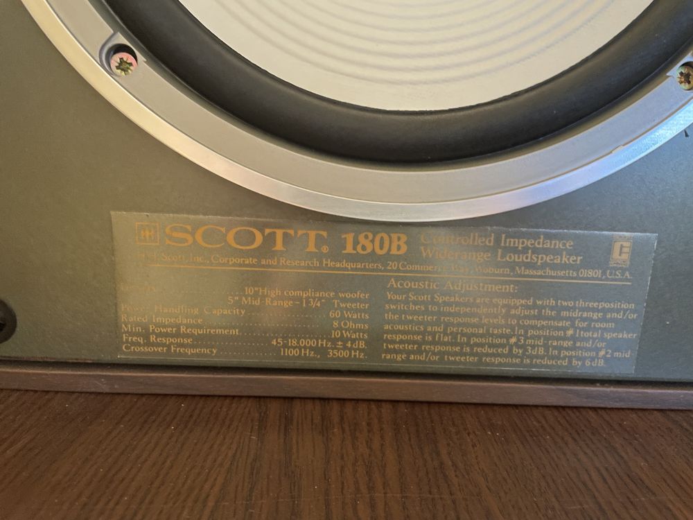 Boxe Scott 180b Sony,Aiwa,Denon,Technics,Onkyo,Jbl