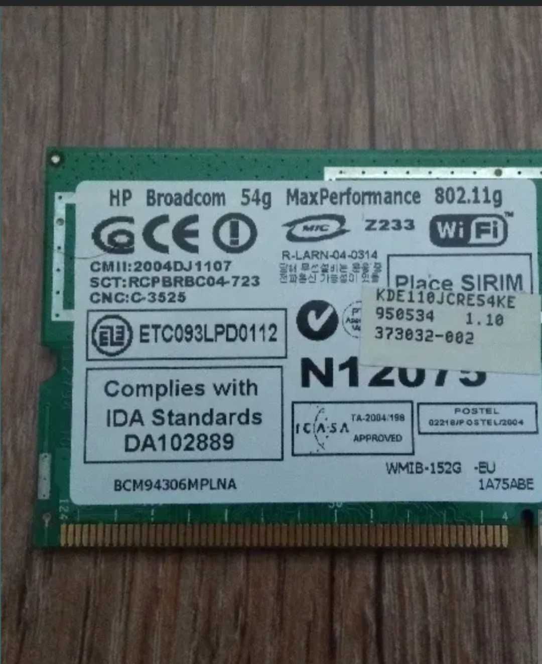 Продам Wi Fi антенну, Wi Fi модуль Broadcom для HP Compaq nx6110