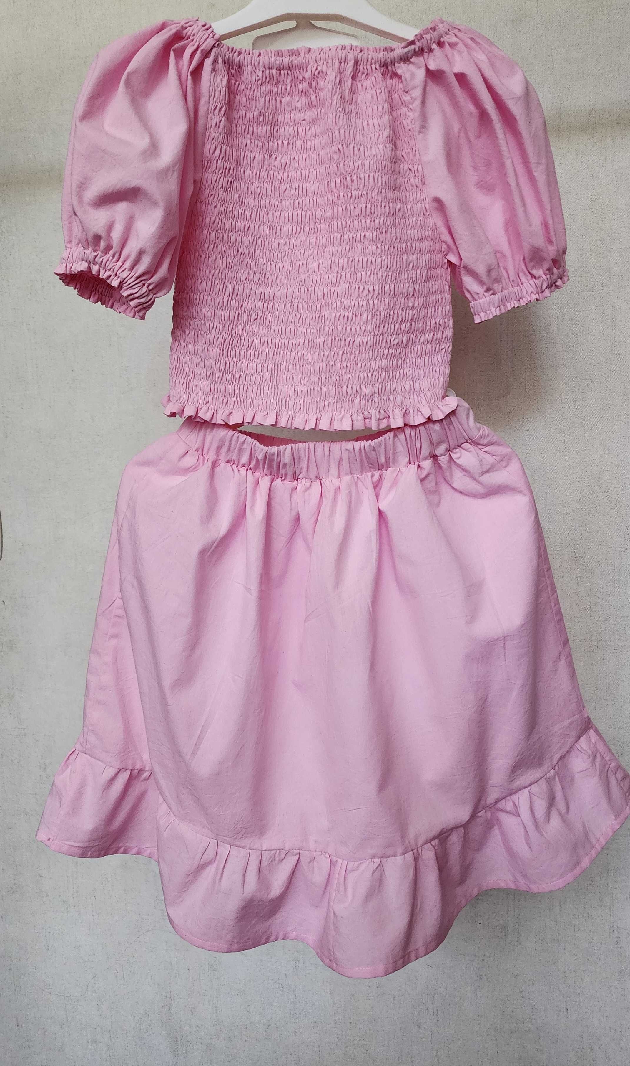 Костюм (юбка с блузкой) розовый для девочки