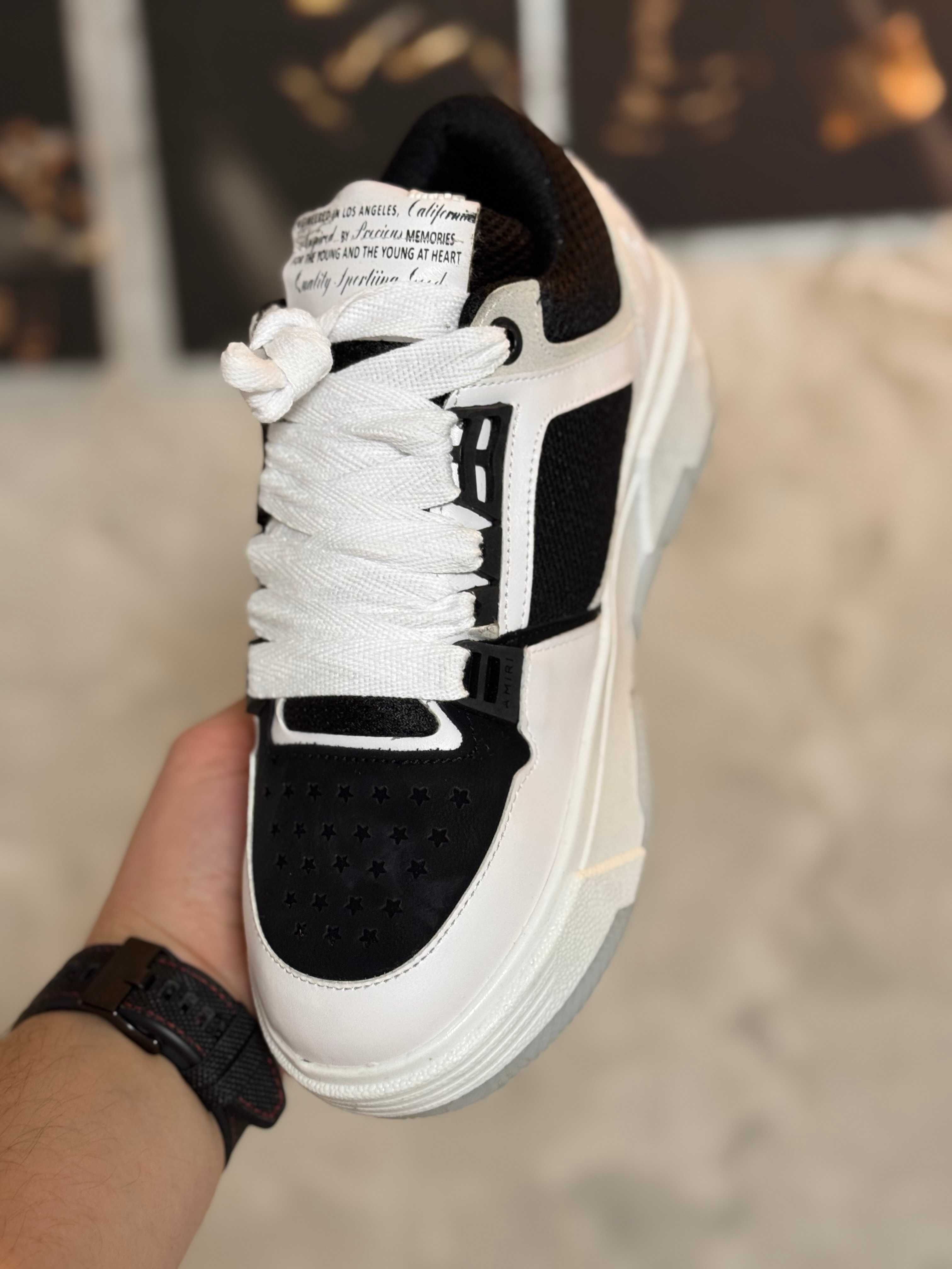 Adidasi Barbati Amiri MA-1 White & Black!