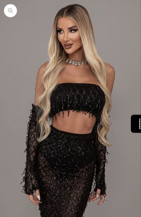 Черен комплект пайети