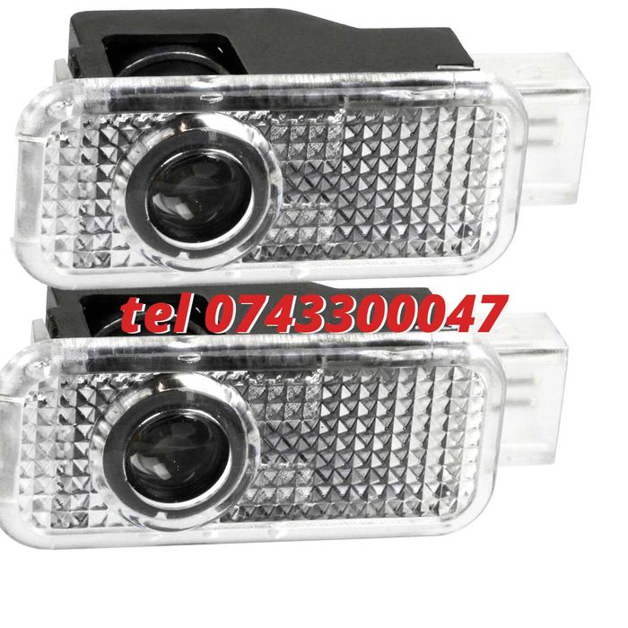 Set Lampi Led Holograme Proiectoare Logo Portiera Audi A3 A4 A5 A6 Q3
