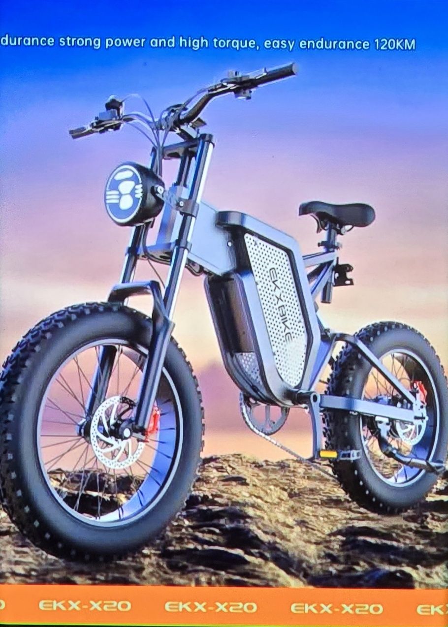 Електрически велосипед ЕКХ Х20 20ц.х4  2000W 35-Аh. БАТЕРИЯ най мощна