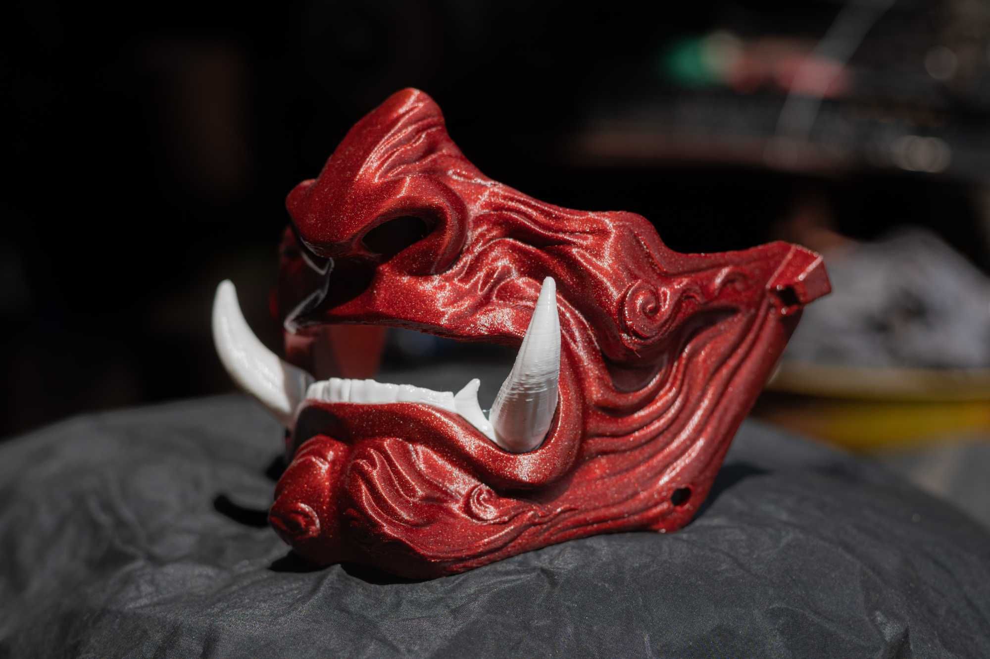 Японска маска самурай Yokai Japanese mask samurai oni декорация