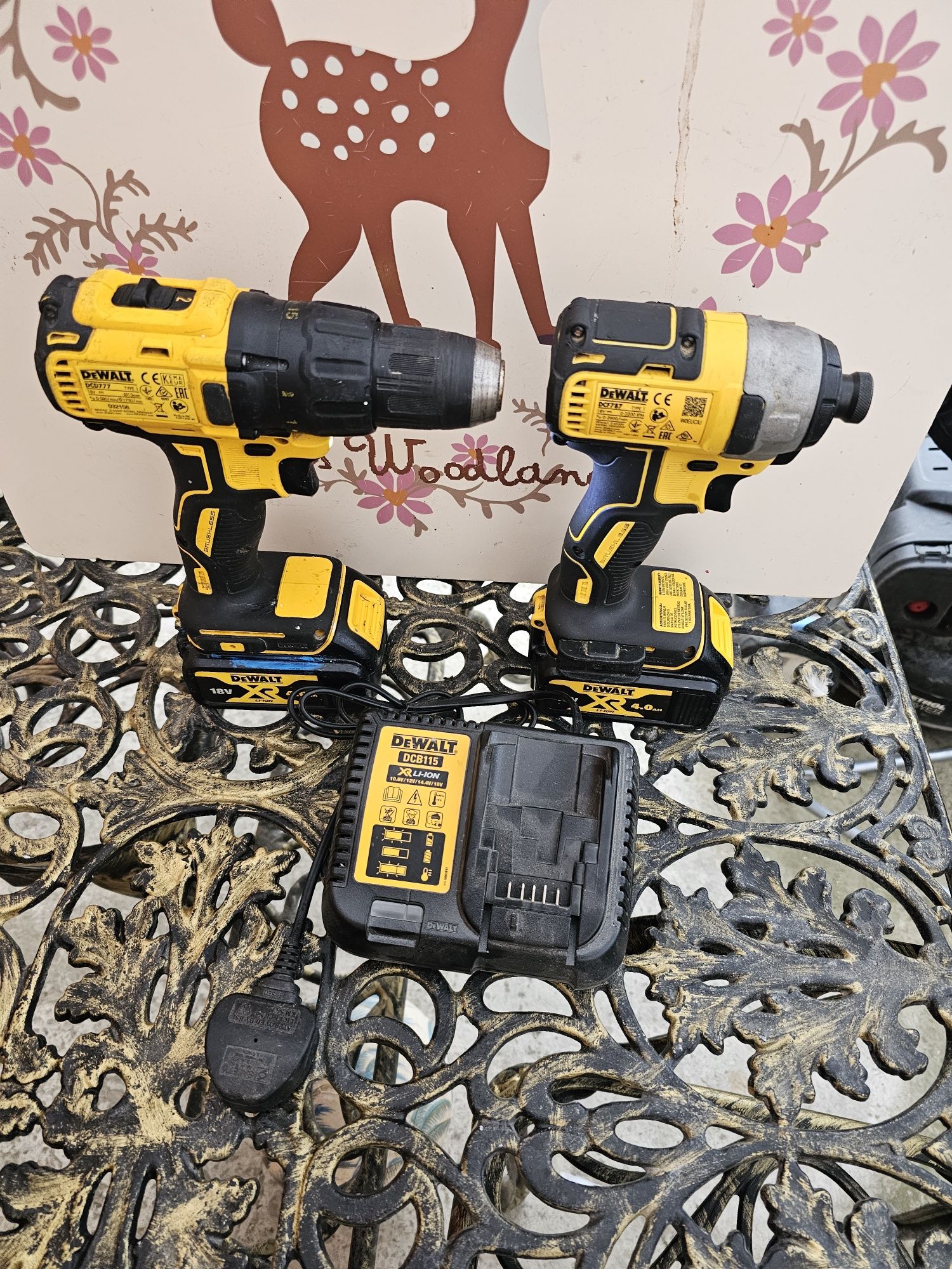 set filetante dewalt model brushless.