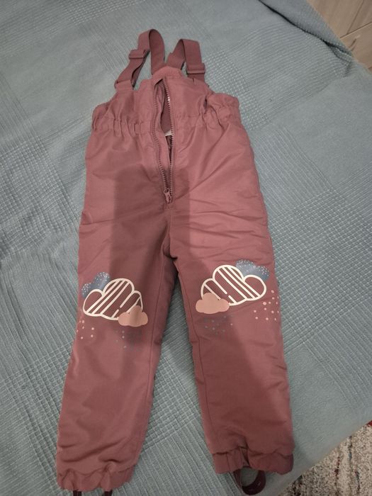 Pantaloni schi fetite 2-3 ani (98 cm) (stil salopeta)