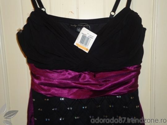 Rochie USA cu fundita mov TRANSPORT GRATUIT