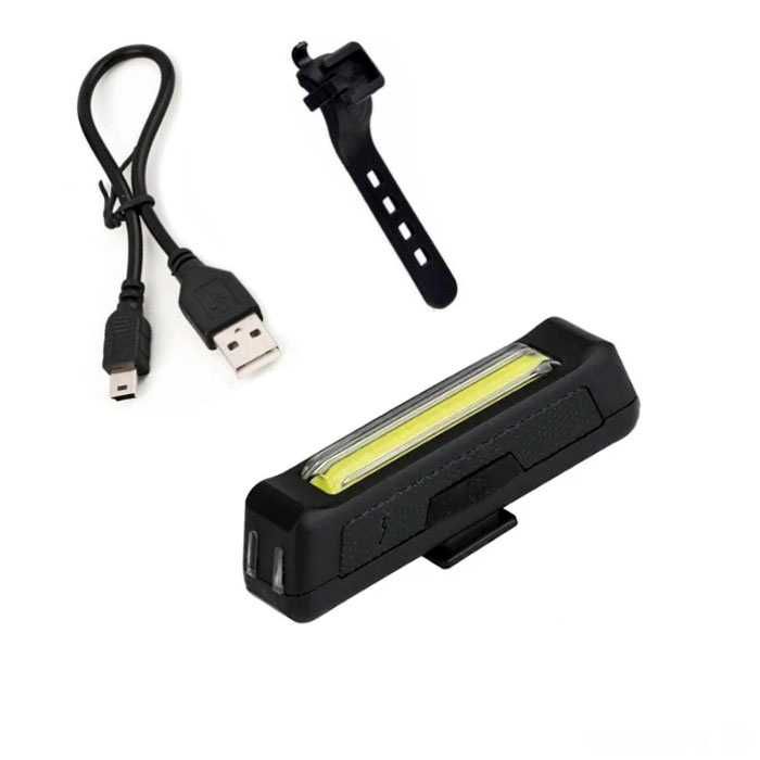 Задна LED стоп светлина за велосипед колело LD-2205, Бяла, 120Lum, USB