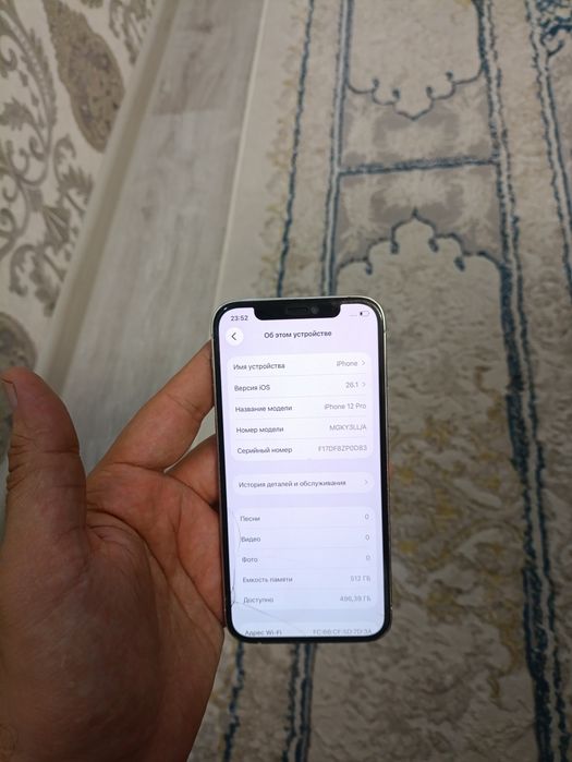 Apple Iphone 12 Pro 512GB Silver 5G Original LL/A Holati Yaxshi 512GB