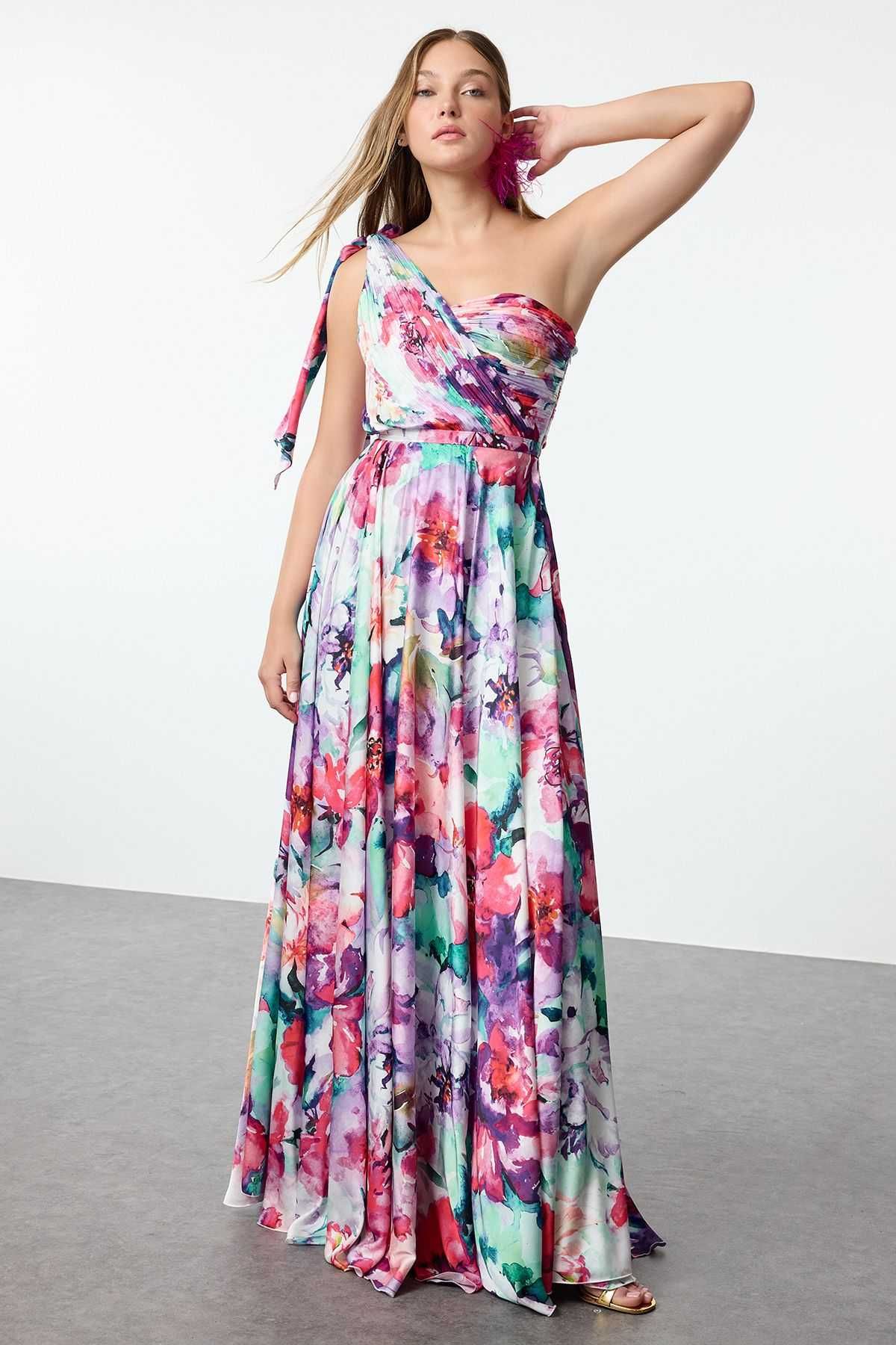 Rochie trendyol imprimeu floral marimea 42 noua cu eticheta