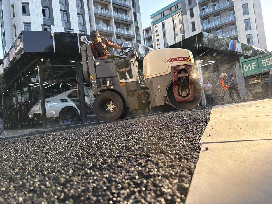 Асфальтирование территорий заводов, фабрик в Ташкенте.