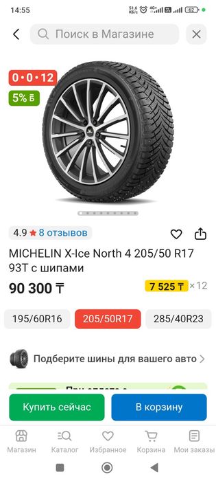 Зимние шины 205:50 r17