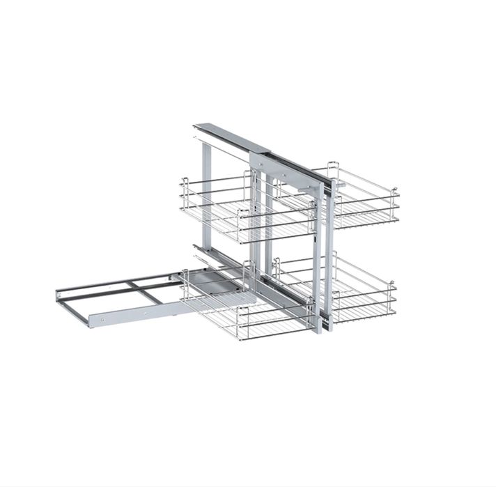 Механизъм с плавно прибиране за сляп ъгъл - за шкаф