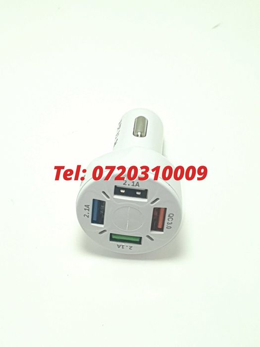 Superfastcharge Incarcator Auto Cu Patru Porturi Usb Partycharge