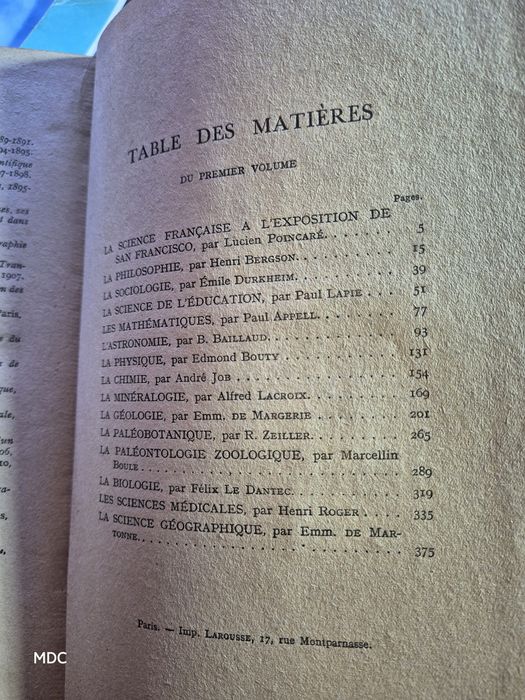 Vând cartea La science francaise 1915 Paris