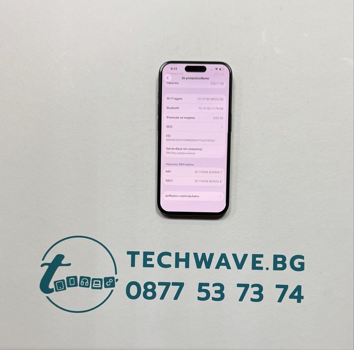 Apple iPhone 15 Pro 256GB Blue Titanium