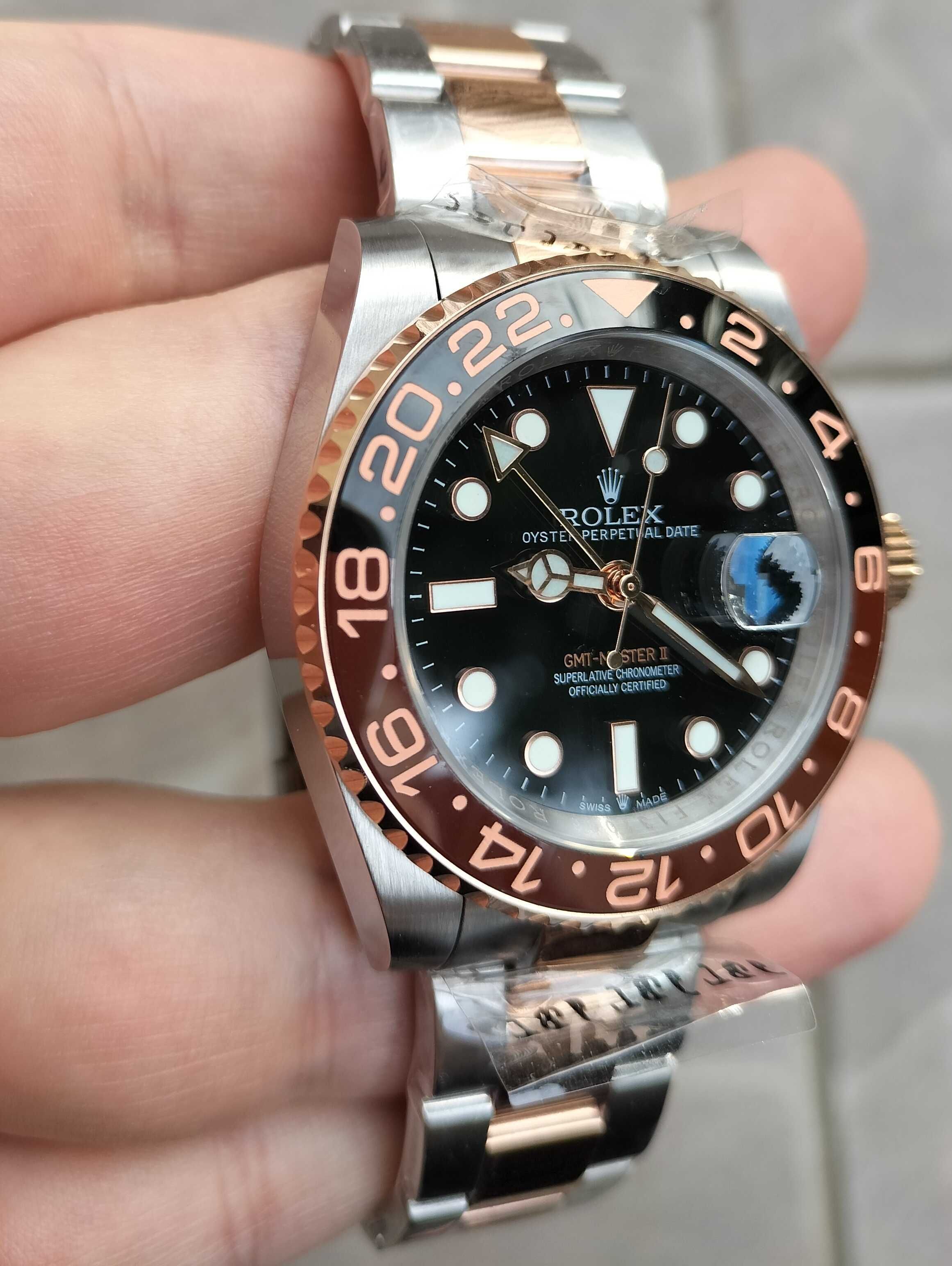 Rolex GMT Master 2 II 40 mm Automatic Two Tone Oyster Rose Gold